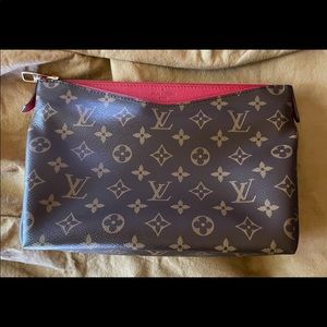 Louis Vuitton Monogram Brown and Pink Clutch